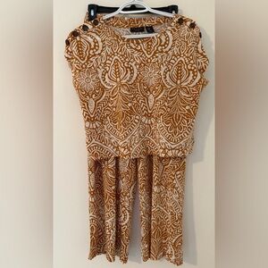 Tahari 2 Piece 100% Linen Set Sz Sm